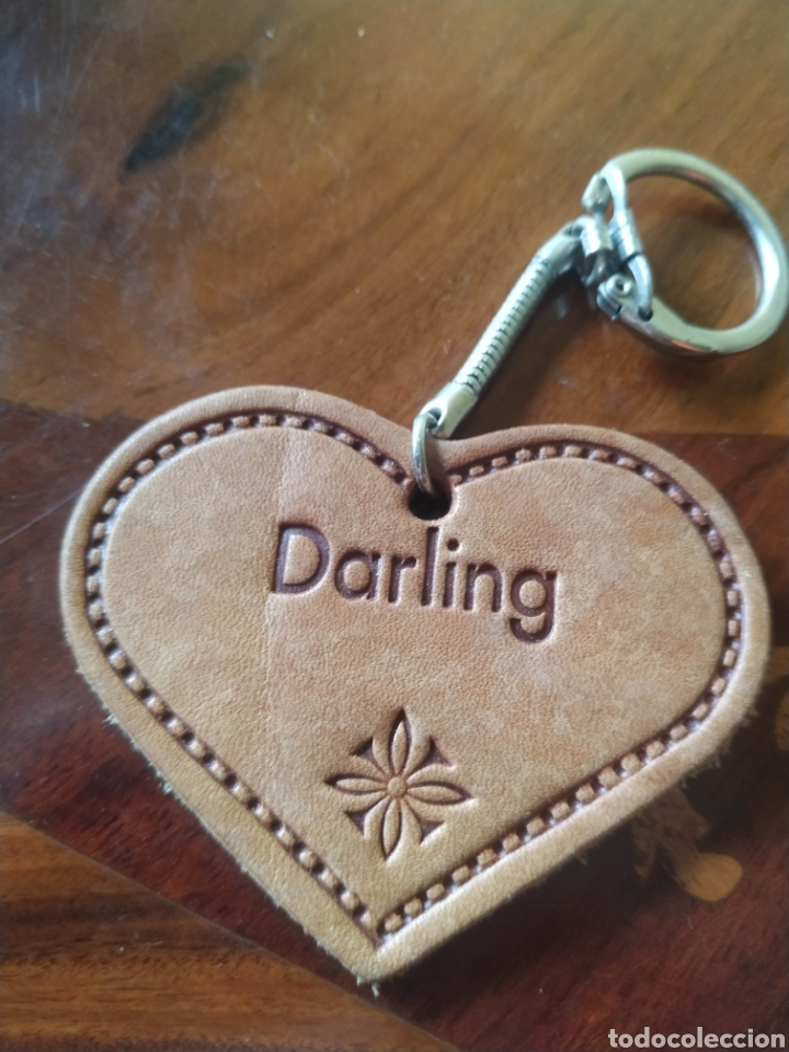 Colecionismo de porta-chaves: Llavero con forma coraz&oacute;n se Lee Darling ( querido querida amor)