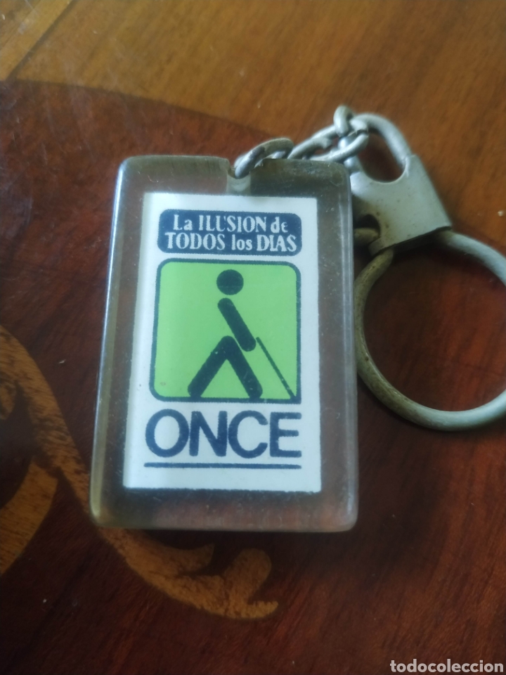 Sammlung von Schl&uuml;sselanh&auml;ngern: Llavero antiguo ONCE Organizaci&oacute;n Nacional de ciegos antiguo logotipo