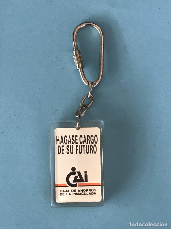 Sammlung von Schl&uuml;sselanh&auml;ngern: CAJA DE AHORROS DE LA INMACULADA CAI - LLAVERO ANTIGUO - BANCOS CAJAS DE AHORROS