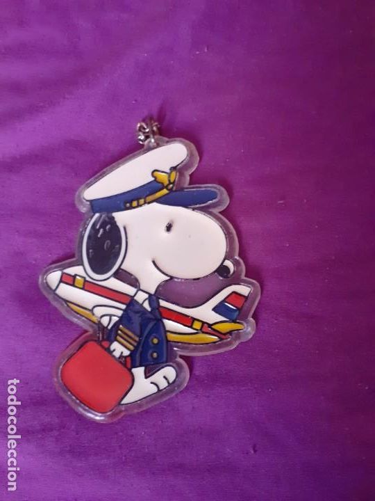 Coleccionismo de llaveros: Antiguo llavero de snoopy aviaci&oacute;n a&ntilde;os 80-90