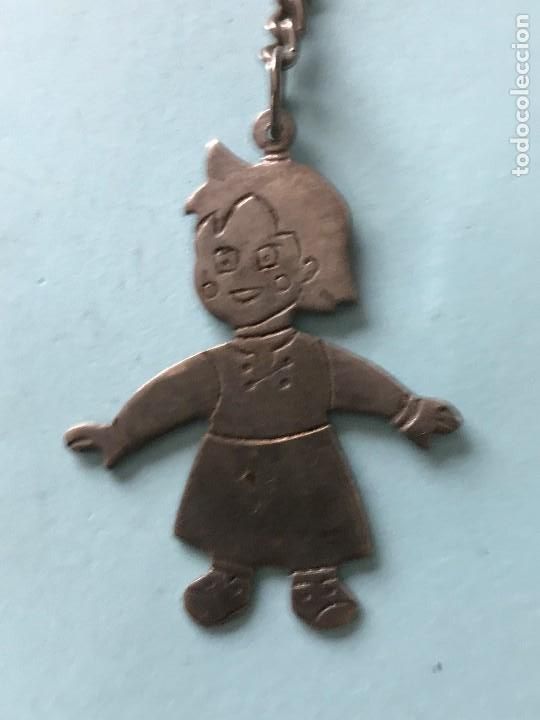 Collectionnisme de portes-cl&eacute;s: HEIDI DIBUJOS ANIMACION FIGURA METAL - LLAVERO ANTIGUO