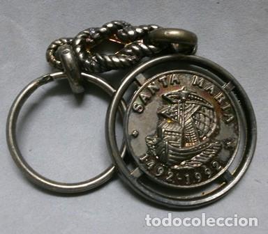 Coleccionismo de llaveros: LLAVERO DE METAL CRISTOBAL COLON QUINTO CENTENARIO, SANTA MARIA 1492 - 1992 - LLAV-10592 - B-249
