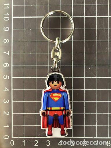 Collection of Keychains: LLAVERO PLAYMOBIL SUPERMAN METAL Y RESINA NUEVO Y SIN USO