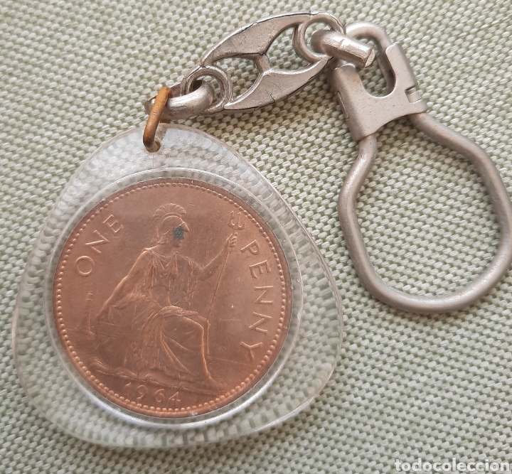 Coleccionismo de llaveros: Llavera Isabel II. One penny - Foto 2
