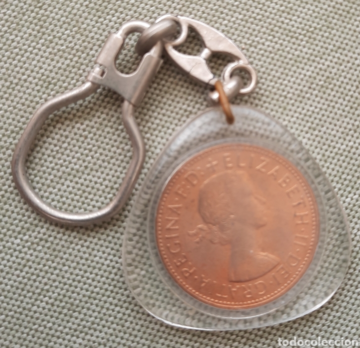 Coleccionismo de llaveros: Llavera Isabel II. One penny - Foto 1