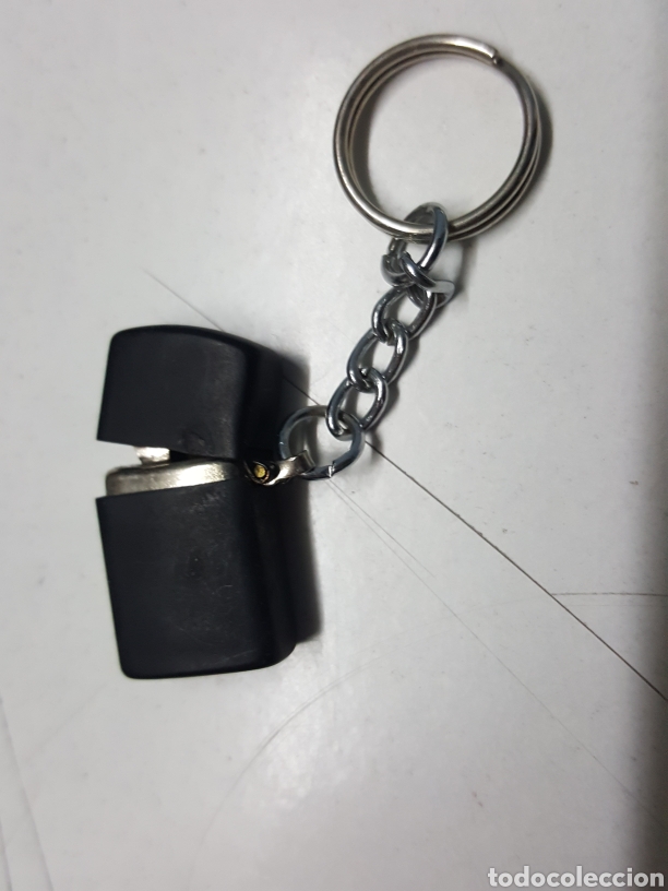 Coleccionismo de llaveros: Llavero a&ntilde;os 80 replica miniatura mechero zippo negro