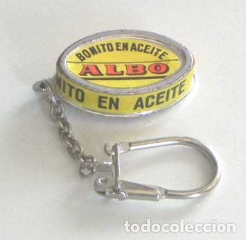 Coleccionismo de llaveros: ANTIGUO LLAVERO - DE LATA BONITO EN ACEITE ALBO - LATITA - MINIATURA - PUBLICIDAD - PESCADO ALIMENTO