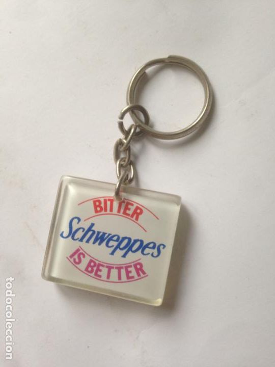 Coleccionismo de llaveros: LLAVERO BITTER SCHWEPPES IS BETTER BLANCO - Foto 2