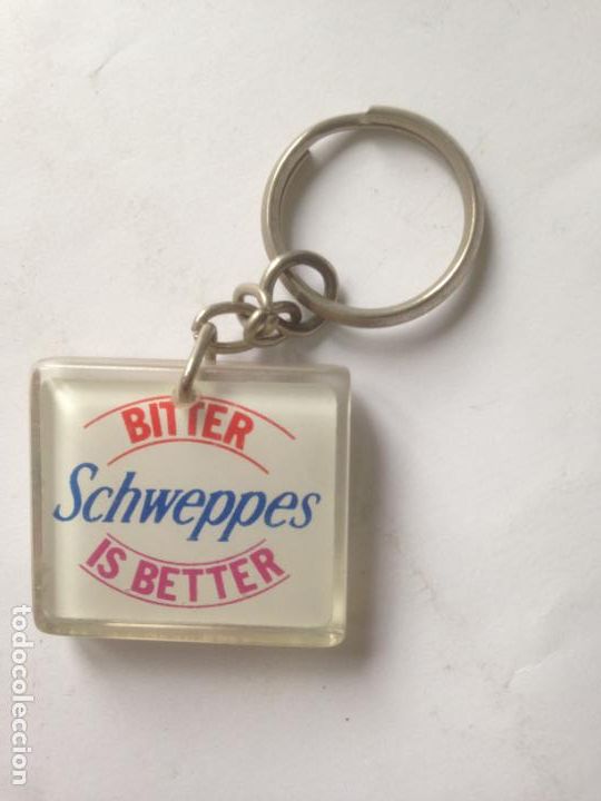 Coleccionismo de llaveros: LLAVERO BITTER SCHWEPPES IS BETTER BLANCO - Foto 1