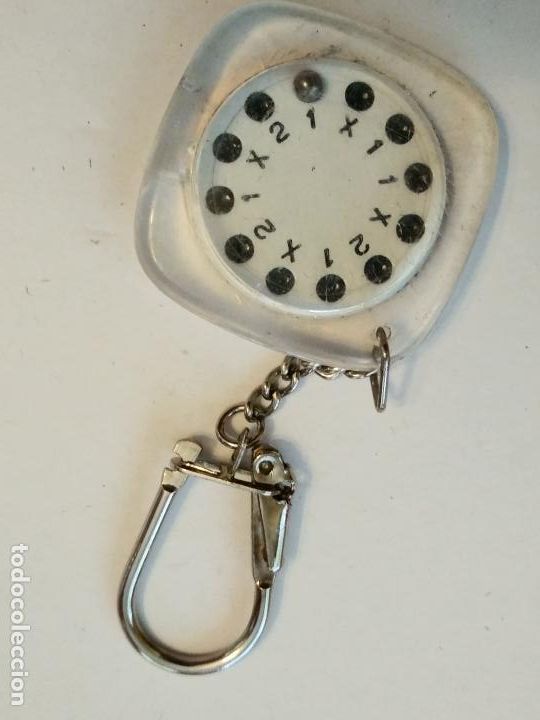 Coleccionismo de llaveros: LLAVERO ANTIGUO RELLENA QUINIELAS NEGRO autopista del Atl&aacute;ntico