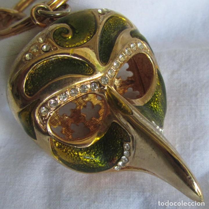 Collection of Keychains: Llavero de bronce lacado M&aacute;scara de Venecia