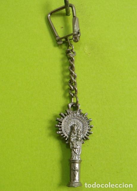 Coleccionismo de llaveros: Llavero Figura Metal Recuerdo Virgen del Pilar - Zaragoza