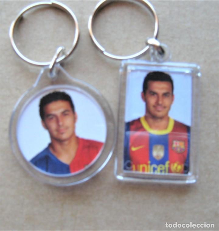 Collezionismo di Portachiavi: LOTE 2 LLAVERO FC BARCELONA JUGADOR PEDRO PEDRITO FUTBOL METAL KEYRING PORTE-CLES KEY CHAIN