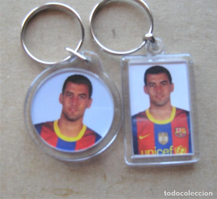 Coleccionismo de llaveros: LOTE 2 LLAVERO FC BARCELONA JUGADOR SERGI BUSQUETS FUTBOL METAL KEYRING PORTE-CLES KEY CHAIN