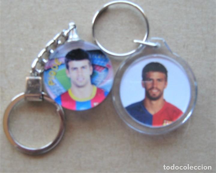 Collection of Keychains: LOTE 2 LLAVERO FC BARCELONA JUGADOR GERARD PIQUE FUTBOL METAL KEYRING PORTE-CLES KEY CHAIN