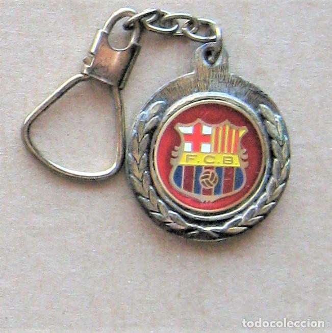 Collection of Keychains: LLAVERO FC BARCELONA LOGO ESMALTADO + LAURELES FUTBOL METAL KEYRING PORTE-CLES KEY CHAIN R181