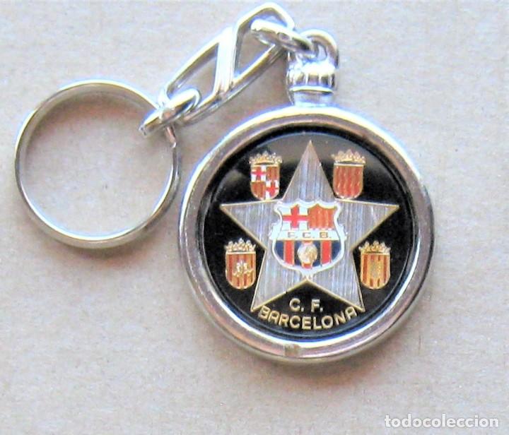 Collection of Keychains: LLAVERO FC BARCELONA CF LOGO + ESCUDOS HERALDICOS FUTBOL METAL KEYRING KEY CHAIN R193-R