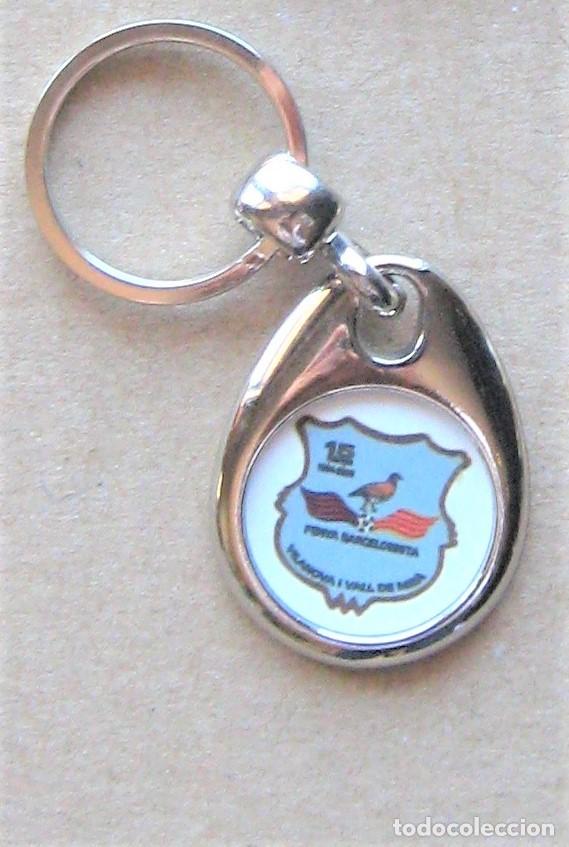 Colecionismo de porta-chaves: LLAVERO FC BARCELONA PENYA BARCELONISTA VILANOVA I VALL DE MEIA LLEIDA FUTBOL METAL KEYRING R231-R