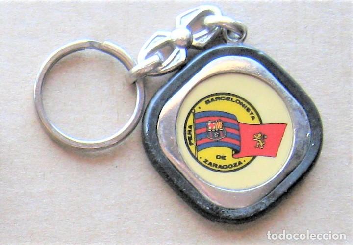 Sammlung von Schl&uuml;sselanh&auml;ngern: LLAVERO FC BARCELONA PENYA BARCELONISTA ZARAGOZA BAR MARBELLA FUTBOL METAL KEYRING R248