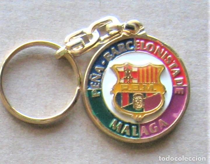 Sammlung von Schl&uuml;sselanh&auml;ngern: LLAVERO FC BARCELONA PENYA BARCELONISTA MALAGA EN RELIEVE FUTBOL METAL KEYRING KEY CHAIN R254
