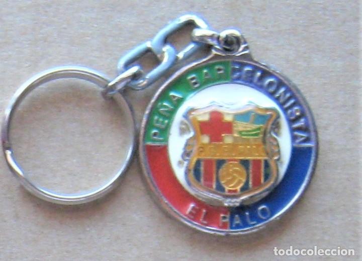 Collectionnisme de portes-cl&eacute;s: LLAVERO FC BARCELONA PENYA BARCELONISTA EL PALO MALAGA RELIEVE FUTBOL METAL KEYRING CHAIN R263