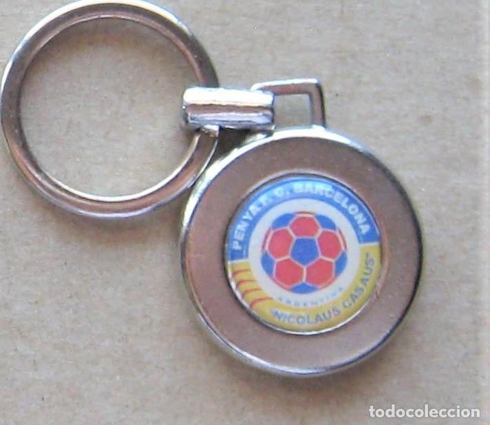 Coleccionismo de llaveros: LLAVERO FC BARCELONA PENYA BARCELONISTA NICOLAS CASAUS ARGENTINA FUTBOL METAL KEYRING R271
