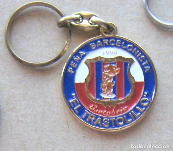 Coleccionismo de llaveros: LLAVERO FC BARCELONA PENYA BARCELONISTA EL TRASTOLILLO CANTABRIA FUTBOL METAL KEYRING R276