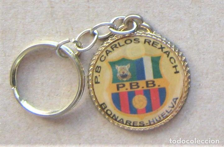 Collectionnisme de portes-cl&eacute;s: LLAVERO FC BARCELONA PENYA BARCELONISTA CARLOS REXACH BONARES HUELVA FUTBOL METAL KEYRING R305