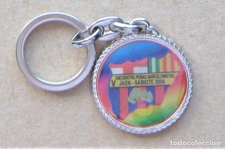 Collectionnisme de portes-cl&eacute;s: LLAVERO FC BARCELONA PENYA BARCELONISTA V ENCUENTRO JAEN SABIOTE 2004 FUTBOL METAL KEYRING R306