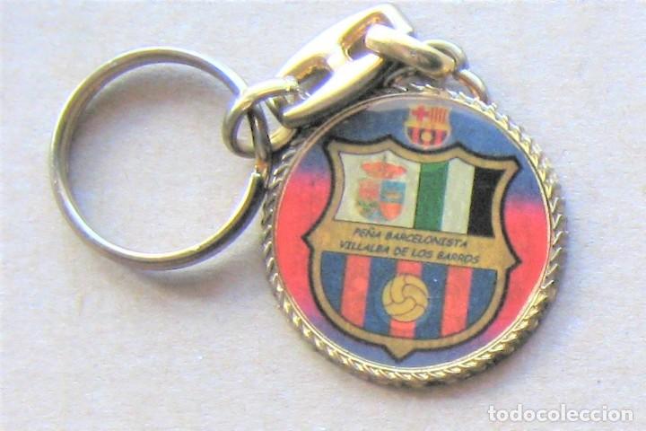 Collectionnisme de portes-cl&eacute;s: LLAVERO FC BARCELONA PENYA BARCELONISTA VILLALBA DE LOS BARROS BADAJOZ METAL KEYRING R307