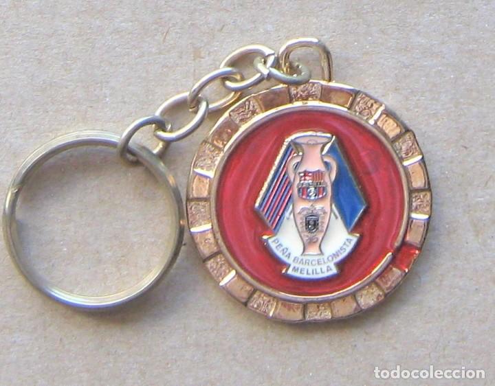 Sammlung von Schl&uuml;sselanh&auml;ngern: LLAVERO FC BARCELONA PENYA BARCELONISTA MELILLA FUTBOL METAL KEYRING KEY CHAIN R314-R