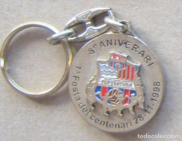 Collectionnisme de portes-cl&eacute;s: LLAVERO FC BARCELONA PENYA BARCELONISTA PEP VENTURA FESTA CENTENARI METAL KEYRING KEY CHAIN R319