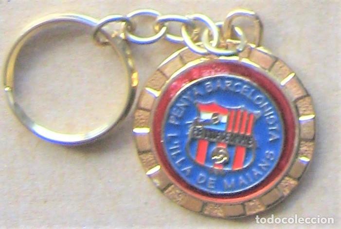 Collectionnisme de portes-cl&eacute;s: LLAVERO FC BARCELONA PENYA BARCELONISTA L' ILLA DE MAIANS FUTBOL METAL KEYRING KEY CHAIN R331