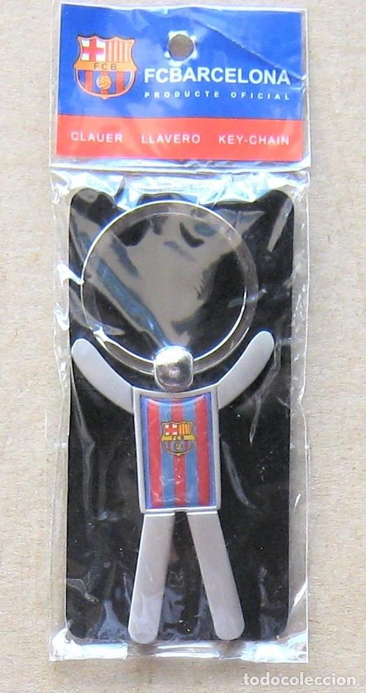 Sammlung von Schl&uuml;sselanh&auml;ngern: LLAVERO FC BARCELONA JUGADOR CELEBRACION OFICIAL + ESTUCHE NUEVO FUTBOL METAL KEYRING KEY CHAIN