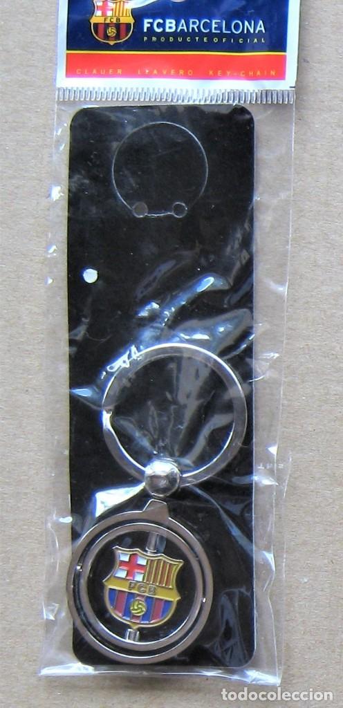 Collezionismo di Portachiavi: LLAVERO FC BARCELONA LOGO GIRATORIO OFICIAL + ESTUCHE NUEVO FUTBOL METAL KEYRING KEY CHAIN