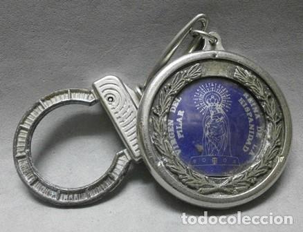 Coleccionismo de llaveros: LLAVERO DE METAL VIRGEN DEL PILAR REINA DE LA HISPANIDAD, EL PILAR DE ZARAGOZA - LLAV-11418 - B-289