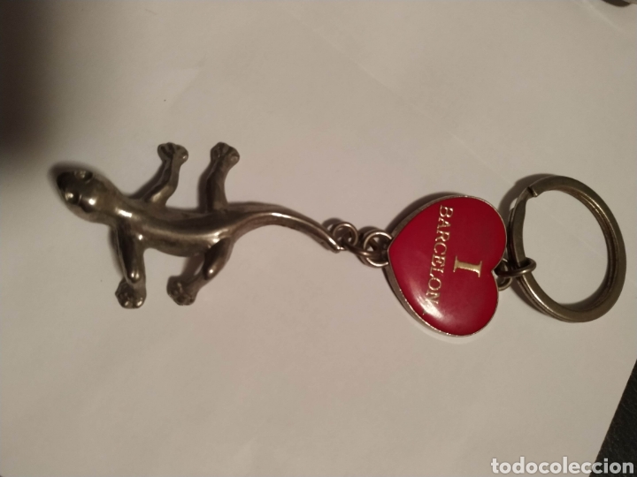 Coleccionismo de llaveros: Llavero i love Barcelona coraz&oacute;n lagarto Gaud&iacute;