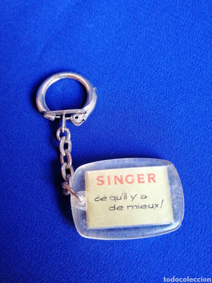 Colecionismo de porta-chaves: LLAVERO SINGER PUBLICIDAD A&Ntilde;OS 60
