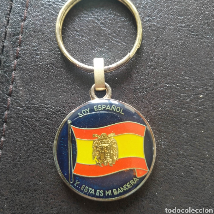 Coleccionismo de llaveros: Llavero de Espa&ntilde;a antiguo escudo bandera soy espa&ntilde;ol y esta es mi bandera