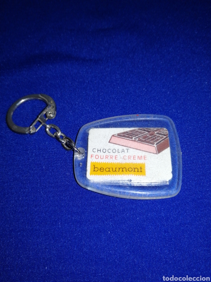 Sammlung von Schl&uuml;sselanh&auml;ngern: LLAVERO PUBLICIDAD CHOCOLAT BEAUMONT - CON DIBUJO DE TREN A&Ntilde;OS 60
