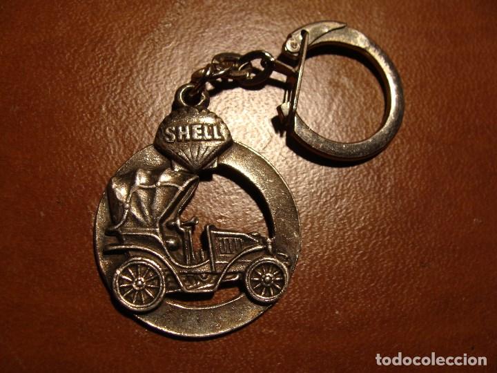 Collezionismo di Portachiavi: ANTIGUO LLAVERO DE COLECCION SHELL FRANCIA 1905 COCHE AUTOMOVIL