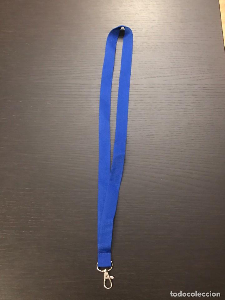 Collectionnisme de portes-cl&eacute;s: CORDON LANYARD PARA MOVIL TARJETA PASE EXPO - SIN PUBLICIDAD - AZUL LISO