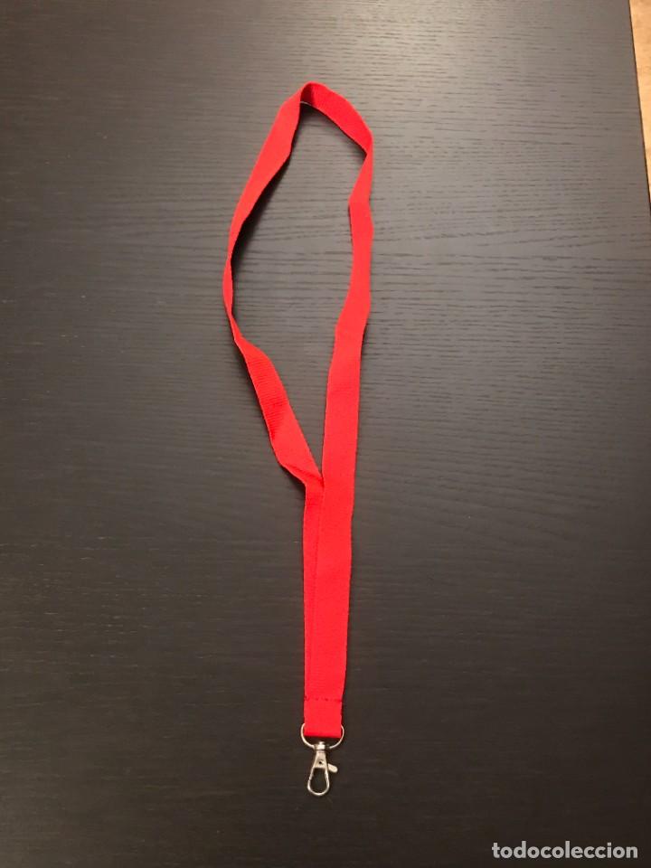 Collectionnisme de portes-cl&eacute;s: CORDON LANYARD PARA MOVIL TARJETA PASE EXPO - SIN PUBLICIDAD - ROJO LISO