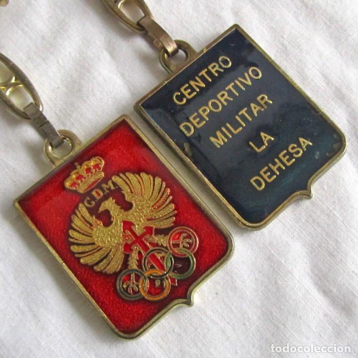 Collection of Keychains: 2 llaveros Centro deportivo militar La Dehesa Madrid