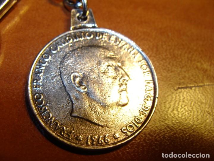 Colecionismo de porta-chaves: ANTIGUO LLAVERO DE COLECCION MONEDA FRANCO 100 PESETAS 1963