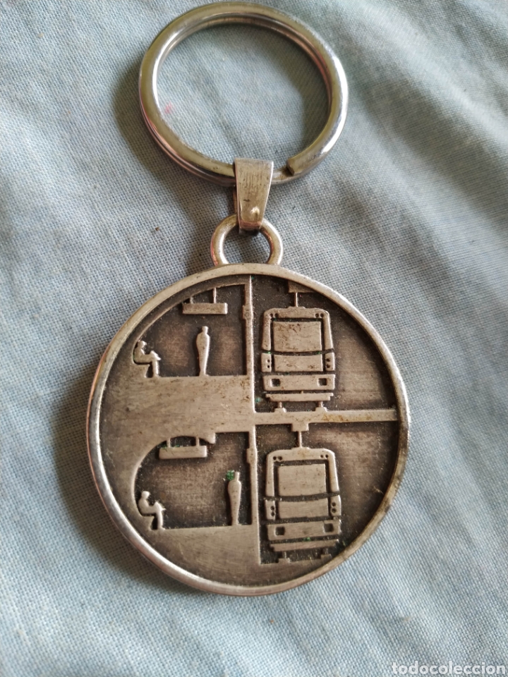 Collezionismo di Portachiavi: Llavero keychain conmemorativo metro d&iacute;a 9 Barcelona can Zam can Peixauet ferrocarril tren suburbano