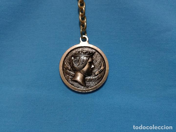 Coleccionismo de llaveros: LLAVERO DE METAL - TAPIZADOS GUZMAN ALACUAS - ISABEL II 1850 (VARIOS, SERVICIOS)