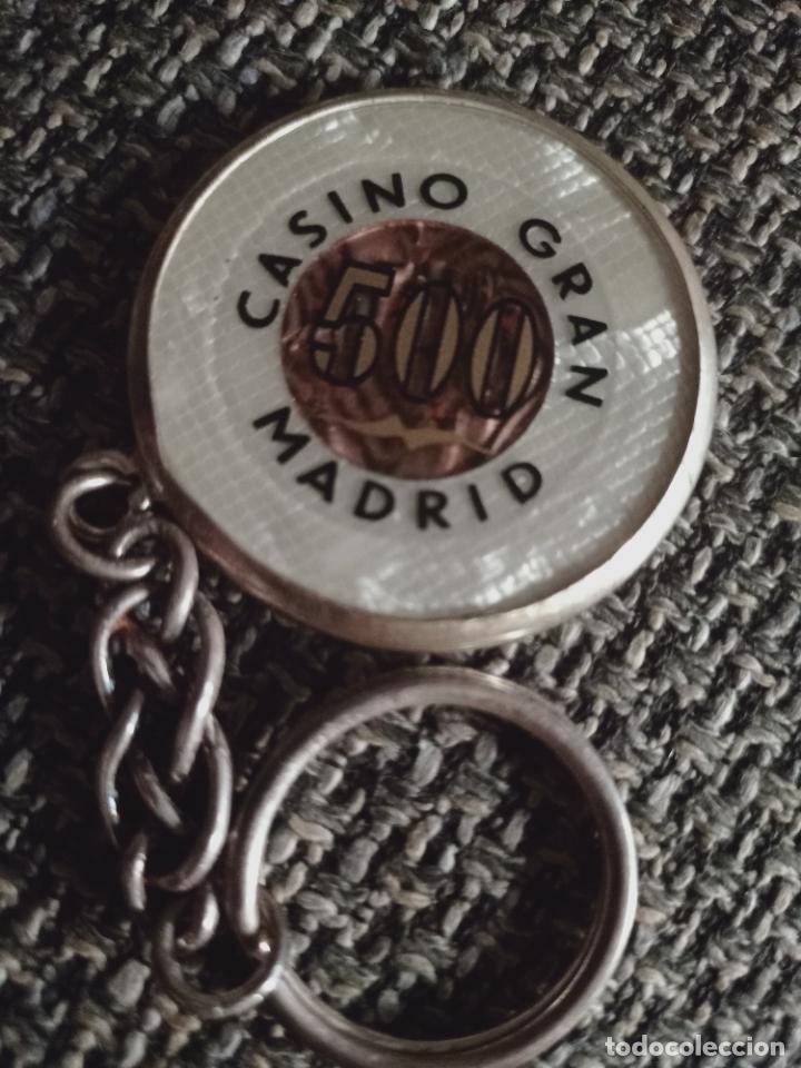 Collectionnisme de portes-cl&eacute;s: CASINO MADRID FICHA 500 PRECIOSA P&Aacute;TINA VINTAGE 4 CM LLAVERO
