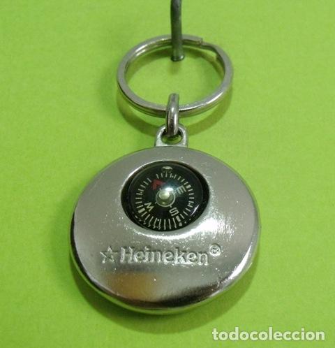 Coleccionismo de llaveros: Llavero Br&uacute;jula Promocional Cerveza Heineken