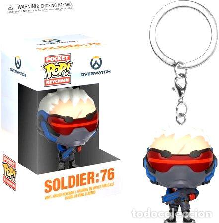 Coleccionismo de llaveros: funko pop llavero overwatch soldier 76 dgl games comics